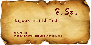 Hajduk Szilárd névjegykártya