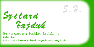 szilard hajduk business card